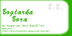 boglarka bora business card
